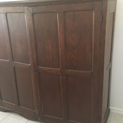 FREE Antique Wood Cabinet Must Pick Up