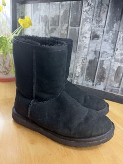 Authentic Men's UGG Classic Short Leather/Suede Boots – Black (Size 10)