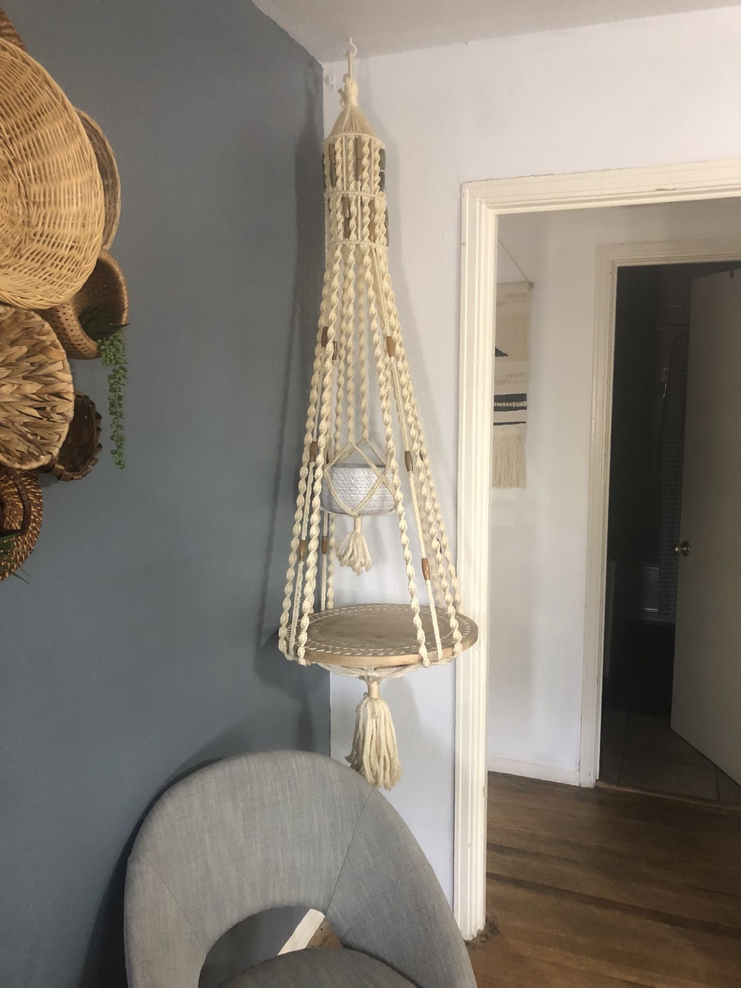 Huge 6ft macrame double plant hanger