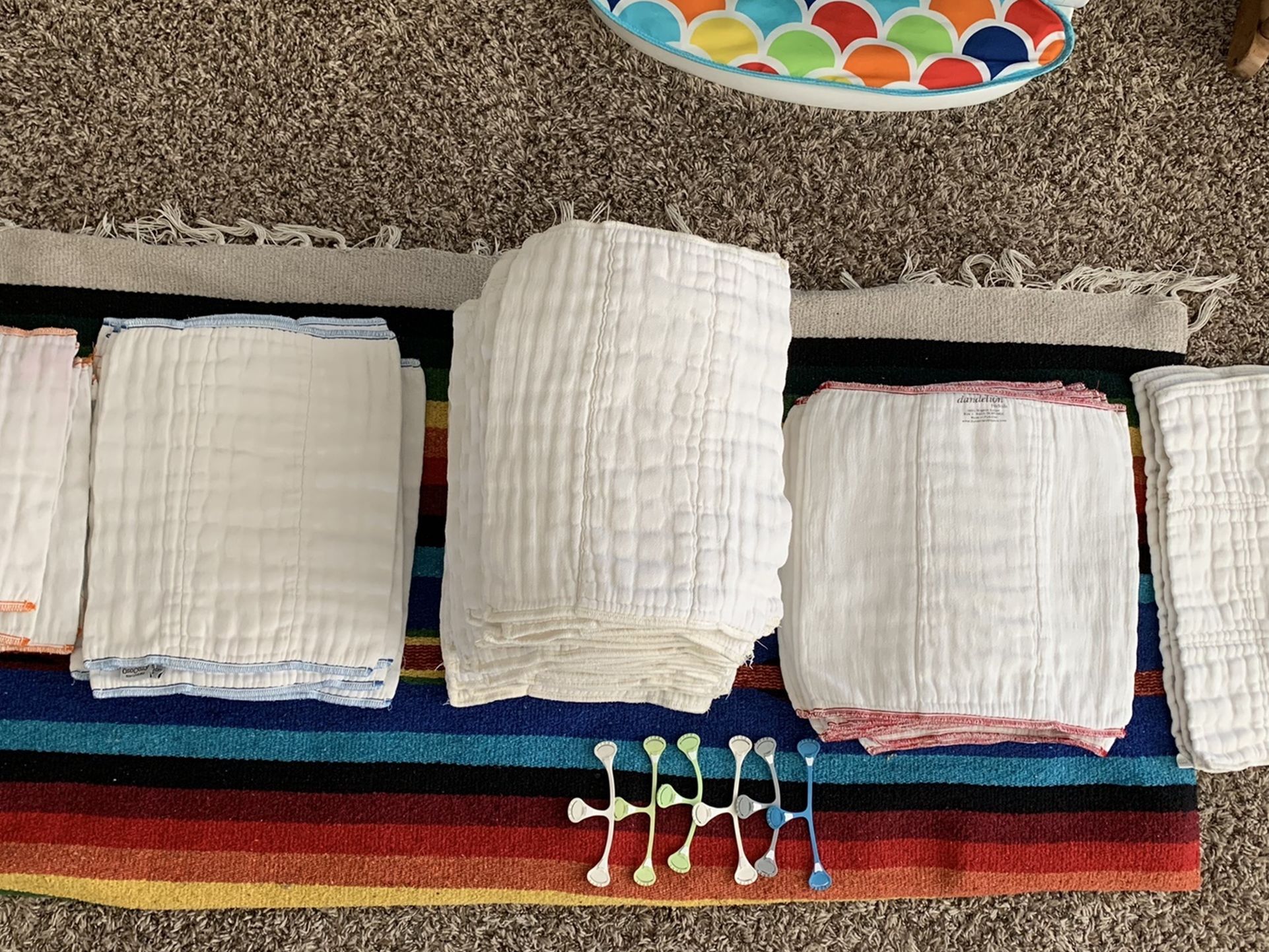 Cloth Diaper Prefolds And Snappis