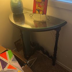 Glass Top End Table