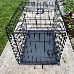 Small Folding Dog Crate Kennel Single Door 24” long x 19” high x 17” wide for small breed  