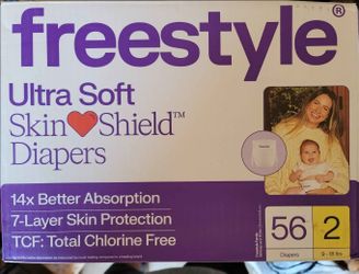 Freestyle Total Chlorine Free 14x Better Absorption Hypoallergenic EWG Verified® Baby Diapers, Size 2