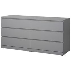 Grey Dresser Set 4 Piece Ikea Malm Like New 