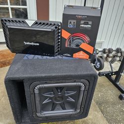 Subwoofer Kicker Solo Baric L7 12 And Amplifier Rockford Fosgate T1000bd 