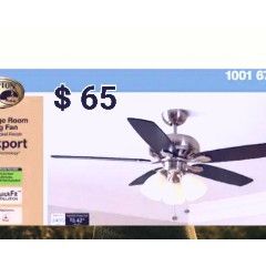 Brand New 52" Rockport Ceiling Fan Brushed Nickel