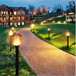 GRAND PATIO Outdoor Solar Lights, Water-Resistant Flickering Flames Torch Light, Landscape Decoration Lighting - 8PCS