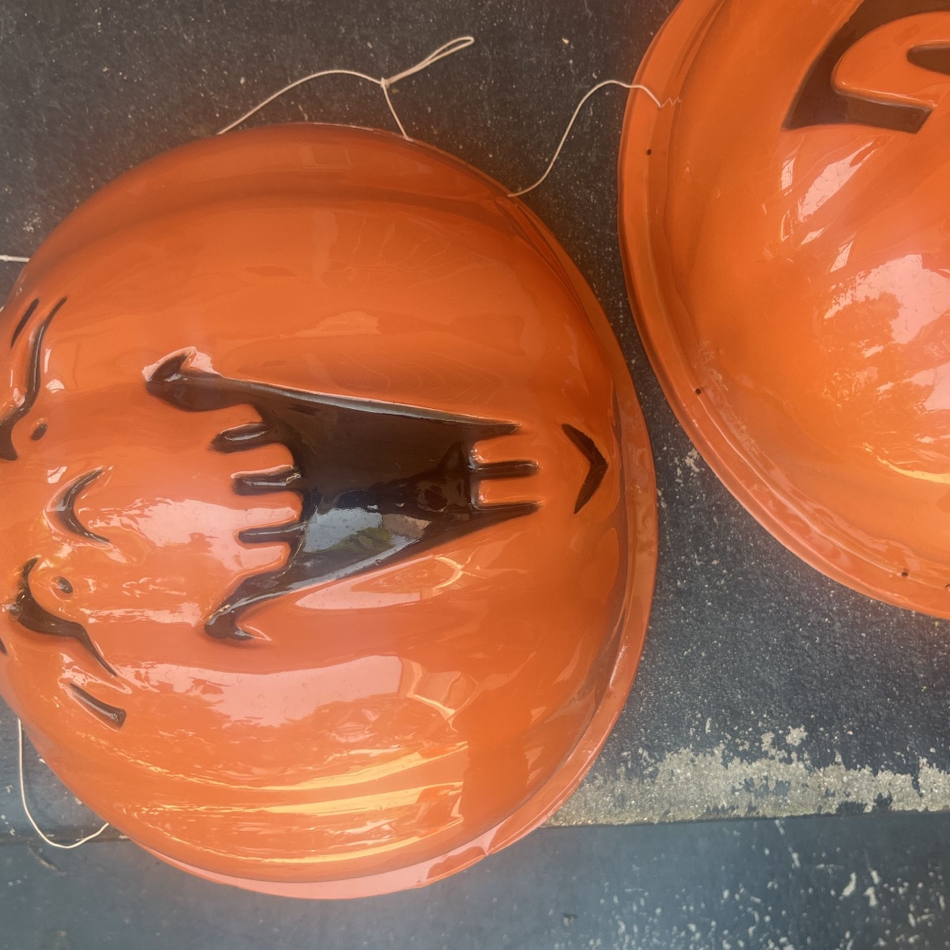 RARE Vintage Vacuform Large Pumpkin Mask | Laughing Jack-o-Lantern Vac Form Halloween Decor | Vintage Halloween