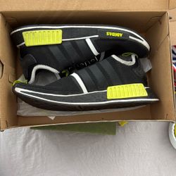 Adidas Running Shoes Black And Neón 