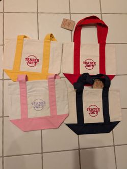 Trader Joe's mini canvas bags