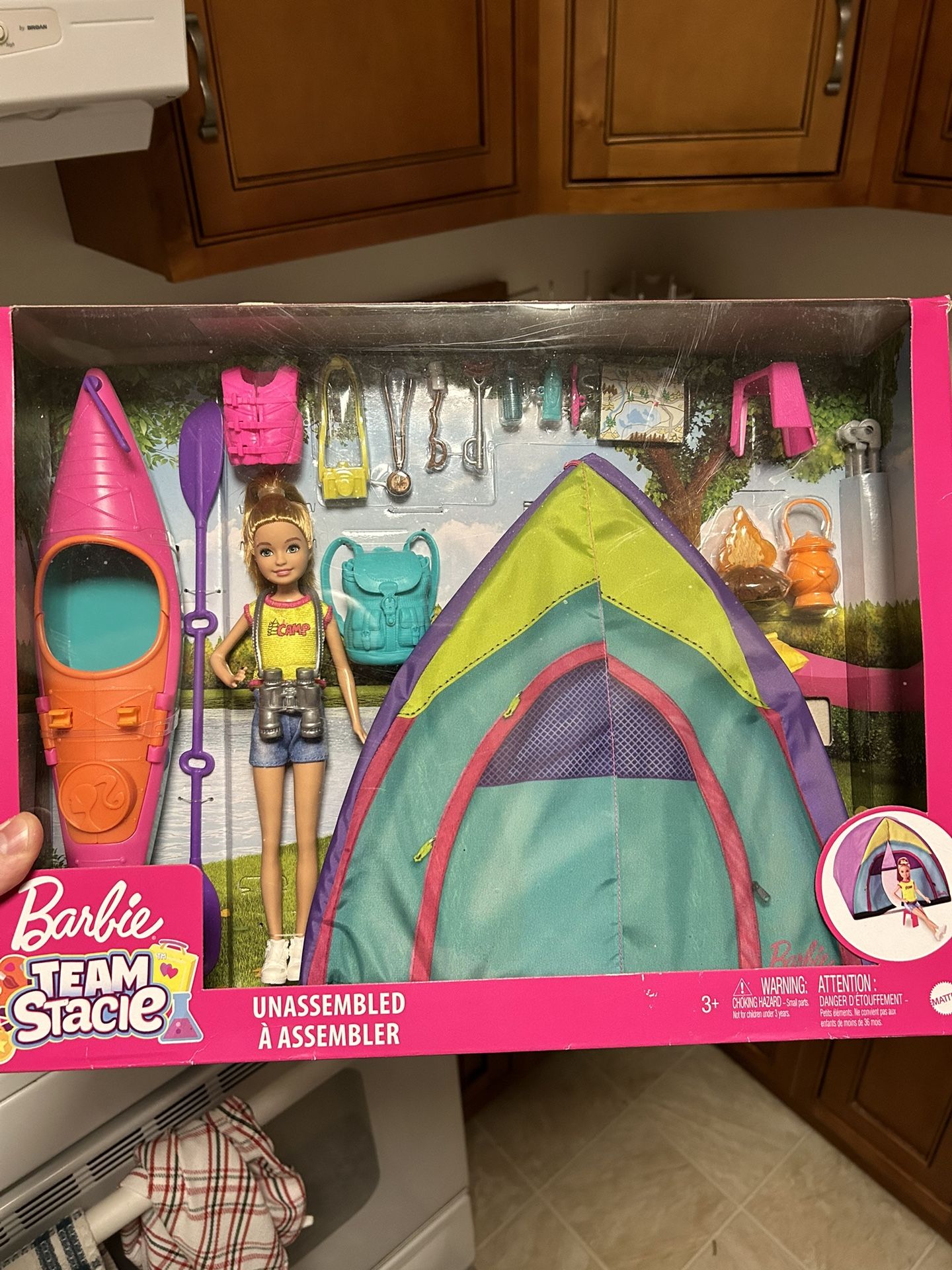 Barbie Team Stacie Summer Camp Play set 18 pc Lot Mattel Kayak Toy