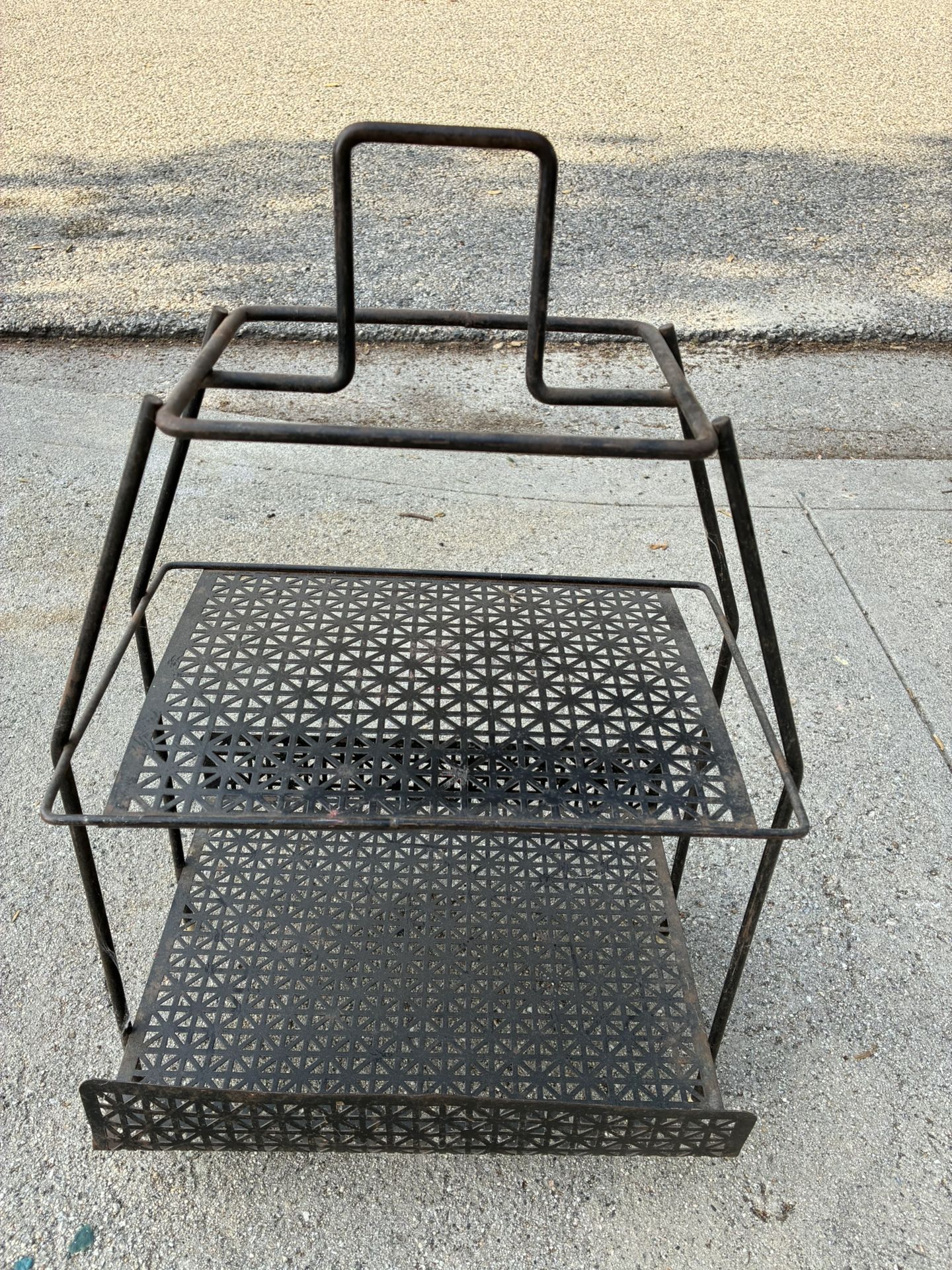 MCM Black Metal 2 Tiered Magazine Stand Rack