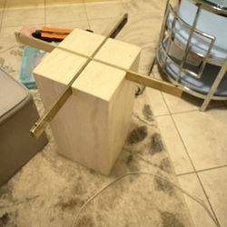 Brass And Stone Side Table