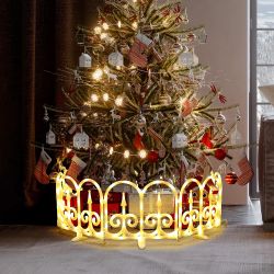 Christmas Arched Fence Light Decor Outdoor - Set of 8 ，HD2445