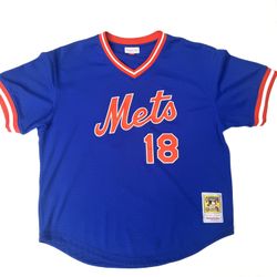 NY Mets MLB Batting Practice Strawberry Jersey Mitchell & Ness XL