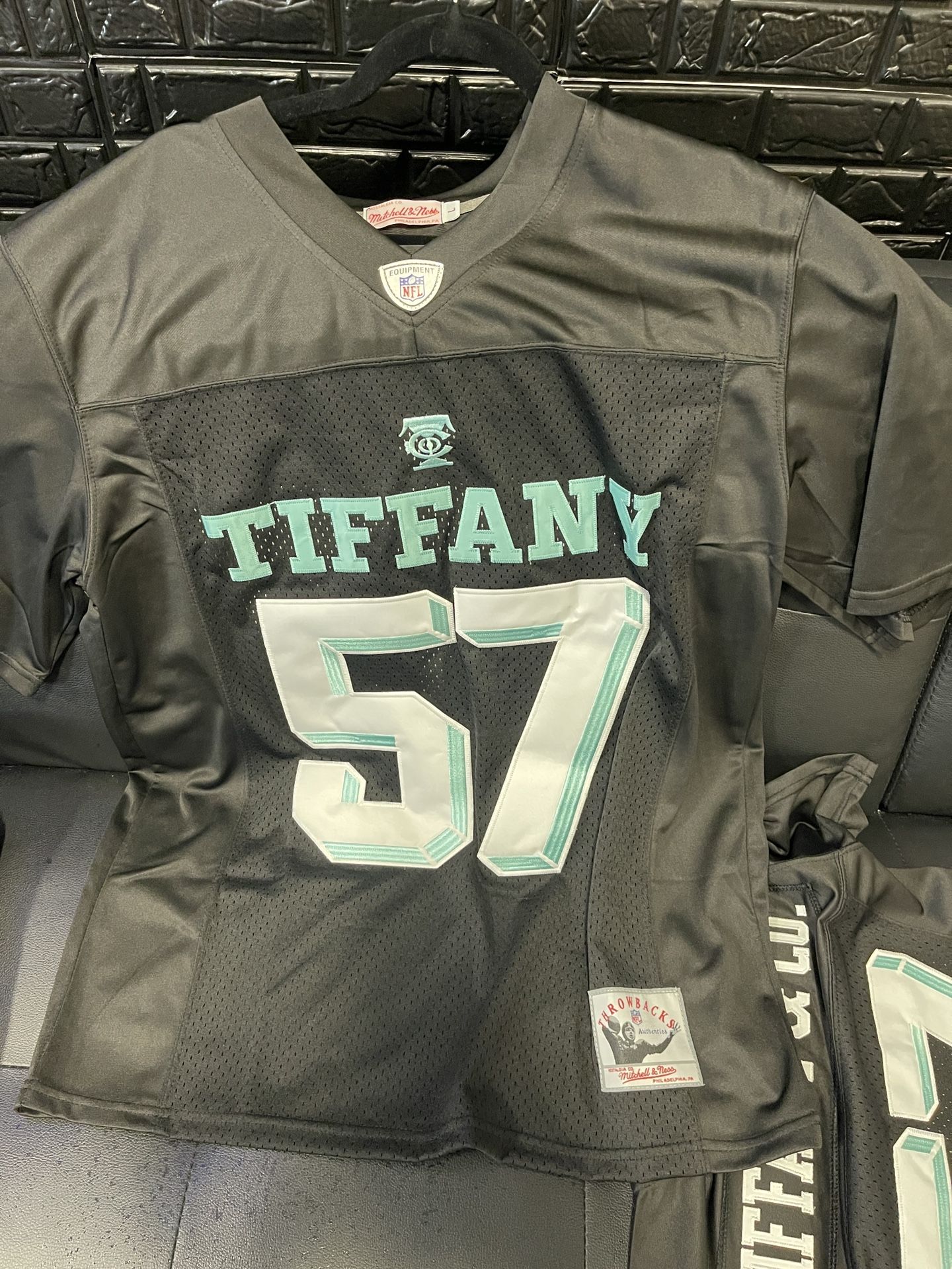 Tiffany & Co. x NFL x Mitchell & Ness Football Jersey Black/Tiffany Blue