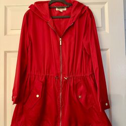 Michael Kors Red Hooded Utility Jacket – Size M
