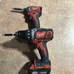 Milwaukee impact and drill