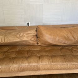 Article Sven 88″ Charme Tan Leather Sofa 