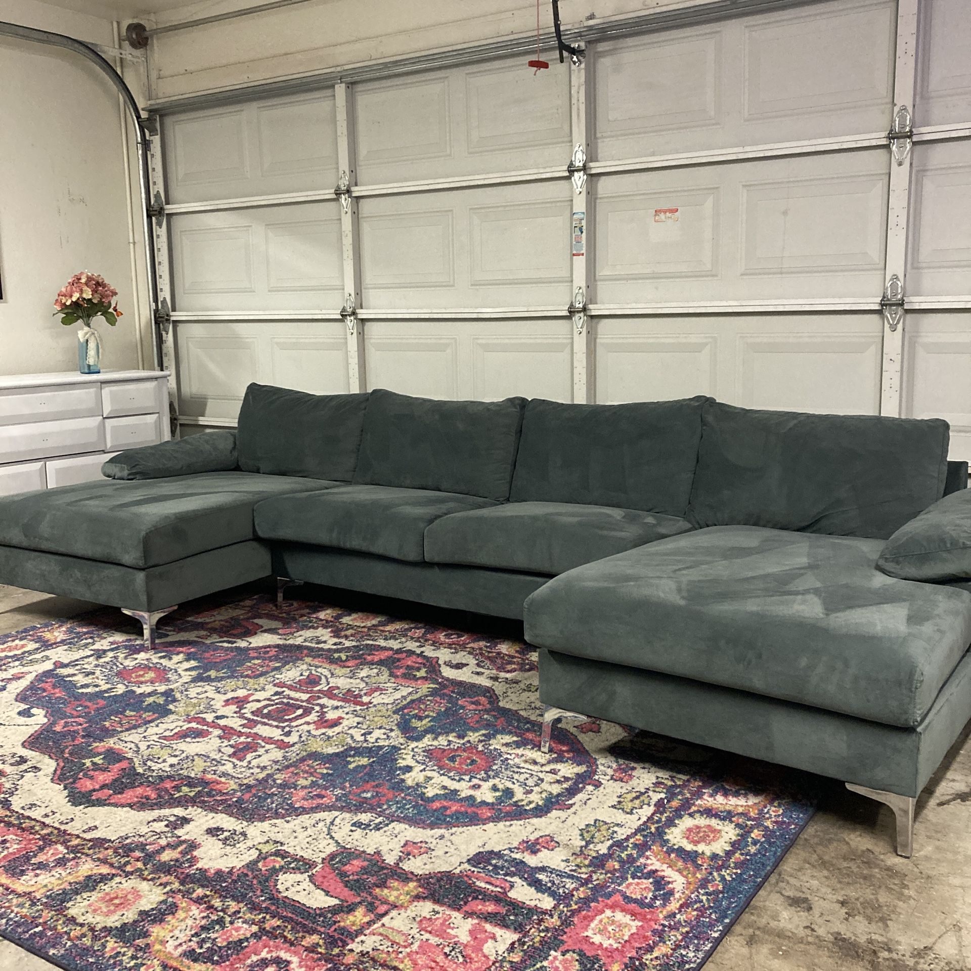 Beige Grey Sectional