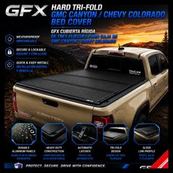🔥 GFX Hard Tri-Fold GMC Canyon / Chevy Colorado Bed Cover 🔥

Upgrade your truck with this premium GFX Hard Tri-Fold Bed Cover 💪 