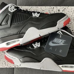 Size 7Y GS Mens/ Size 8.5 Womens Jordan 4 Retro Bred Reimagined
