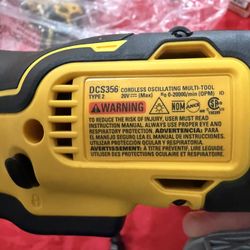 NEW Dewalt MAX XR Oscillating Multi-Tool DCS356 brushless 3-speed