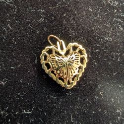 Real 14k Gold Heart Pendant