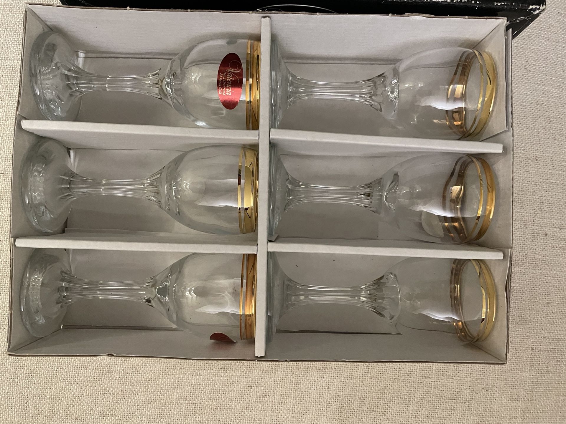 14 Karat Gold Rimmed Cordial & Liqueur Glasses