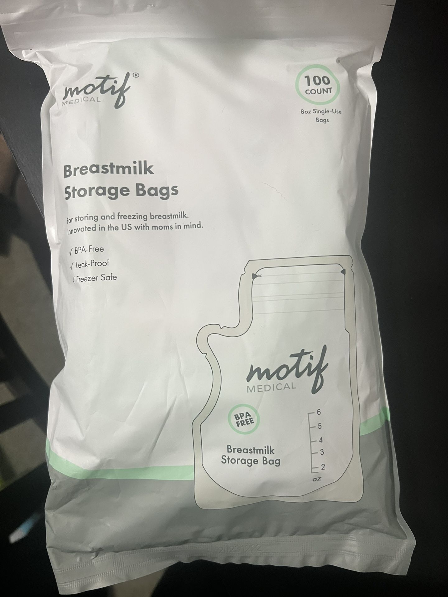 Motif 8oz Breast Milk Storage Bag