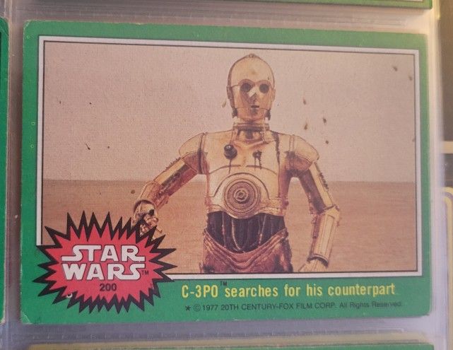 1977 Topps Star Wars #200 3-CPO Searches For His Counterpart card