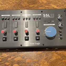 Solid State Logic SSL 12 USB Audio Interface 4-Channel Phantom Power MIDI ADAT