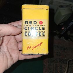 Red Circle Coffee Can/bank
