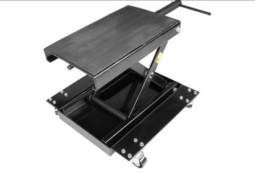 🏍️ Jack Center Scissor Lift Floor Jack for 🏍️w/Wheel Cart 1100lbs Capacity Dolly Table Stand