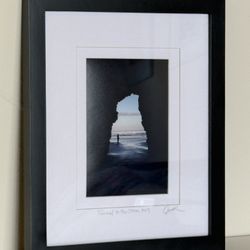 Beach Cave Framed Photo Art Print