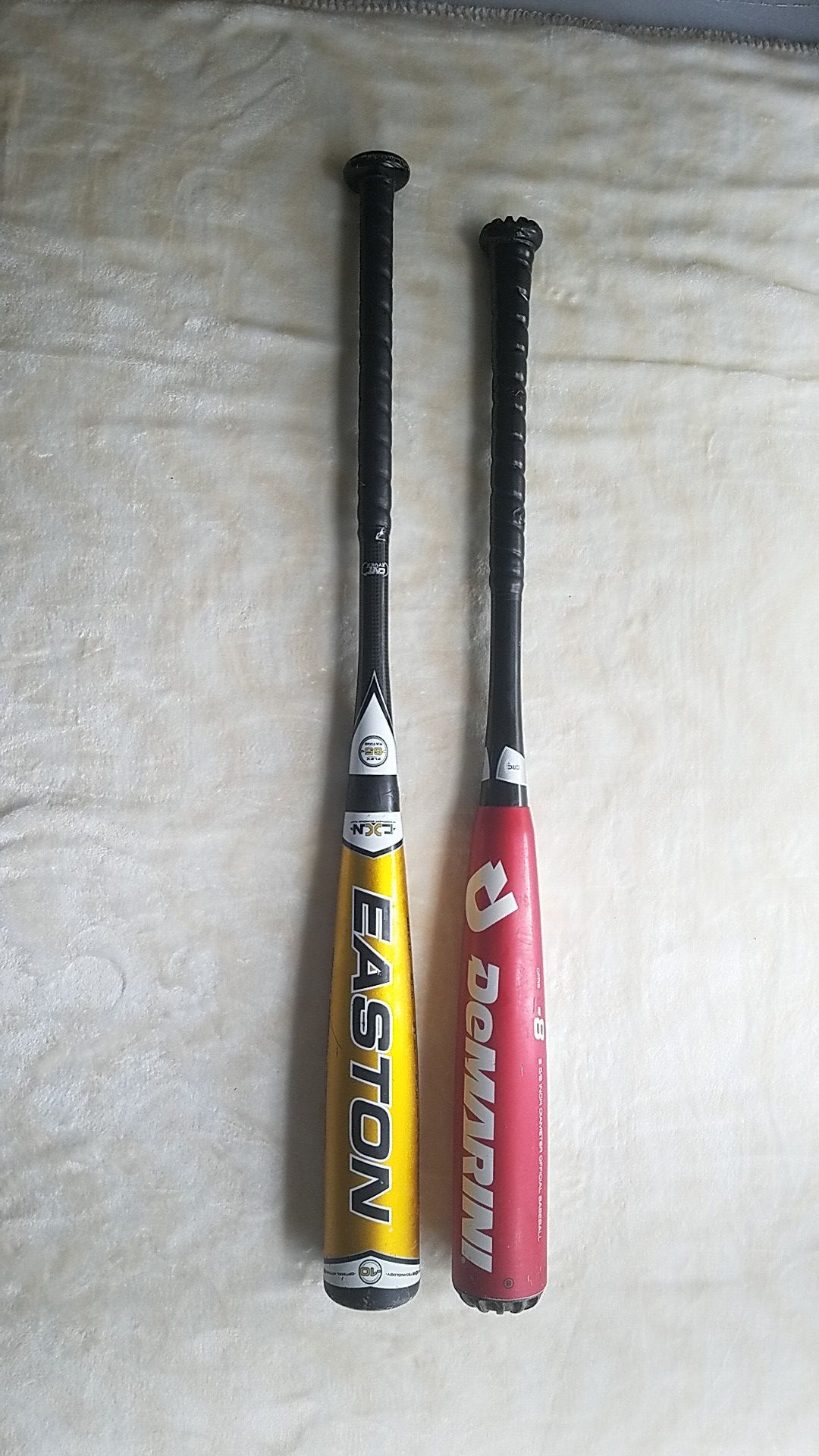 Demarini and Easton youth baseball bats