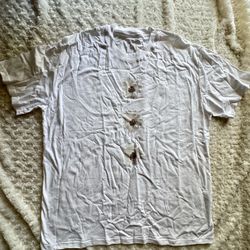 White T-Shirt with Floral Design brand new XL