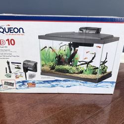Aqueon LED Aquarium Kit Rectangle Black 10 Gal (Brand New)