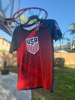 New U.S. Soccer Sublimated Performance Jersey Youth XL (16/18) NWT Red/Navy