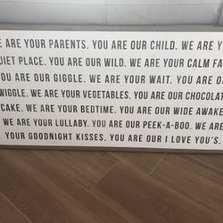 Childrens Wood Wall Art Sign