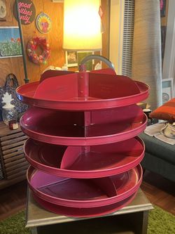 ULINE / DURHAM MFG Benchtop Rotabin® - 17" x 18" (Red)