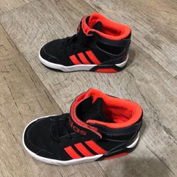Adidas Black And Orange High Tops Size 7K