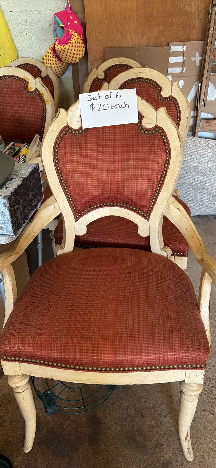 6 Wood Dining chairs