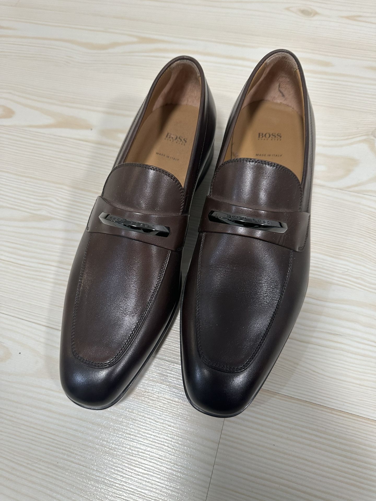 Made In Italy New Hugo Boss Brown Shoes Size 8