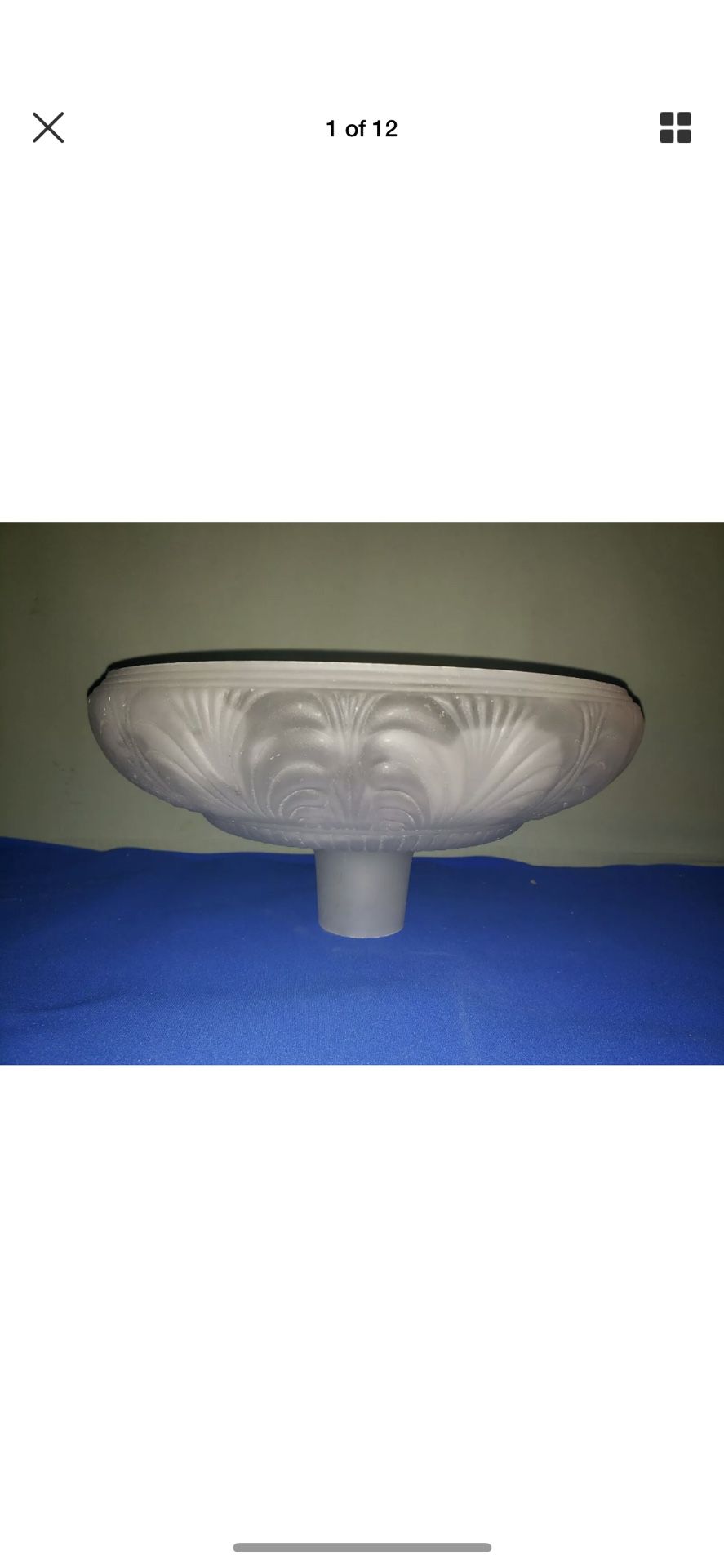 Art Deco Torchiere Floor Lamp Frosted Shade