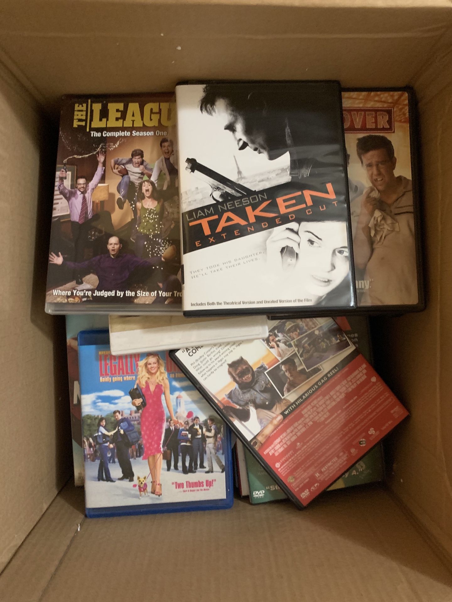 Box of DVDs