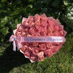 50 Pink roses 