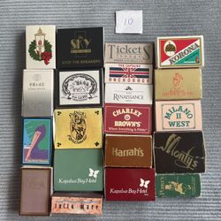 Vintage Hotel & Restaurant Matchbooks Collection, USA Travel Ephemera, 1970s–1990s
