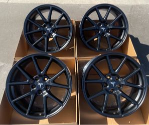 18” Tesla Model 3 OEM Wheels Satin Black