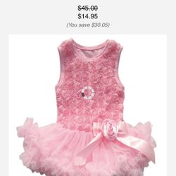 V FLOURISH ROSETTE SUNDRESS PINK 1-2years